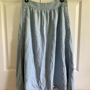Madewell chambray midi skirt - Size 4